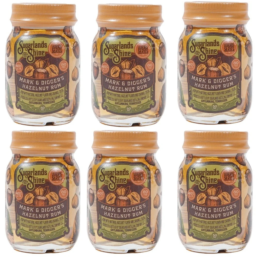 Sugarlands Shine Hazelnut Rum Moonshine 50ml 6pk Moonshine Sugarlands Distilling Company 