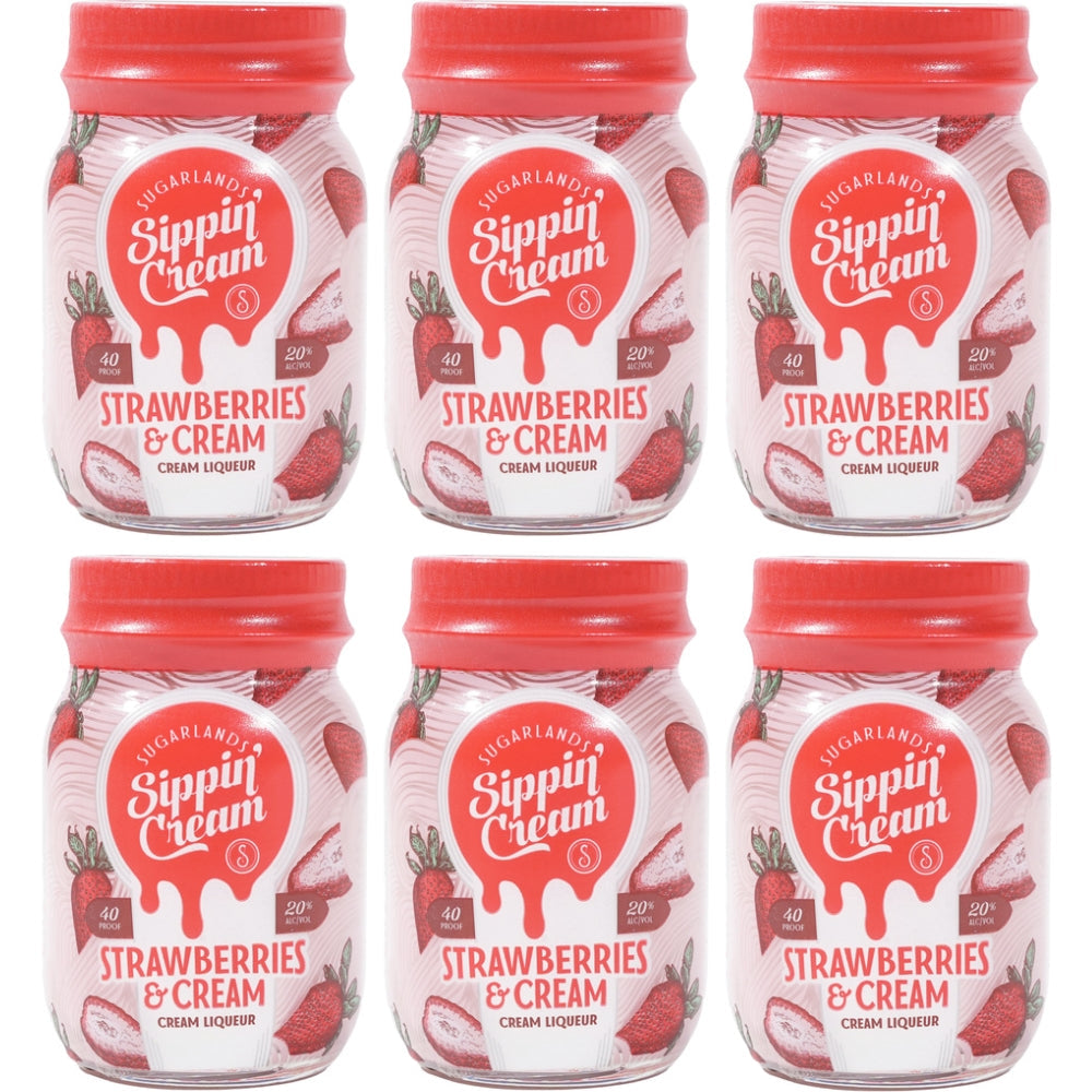Sugarlands Sippin' Cream Strawberries & Cream 50ml 6pk Liqueur Sugarlands Distilling Company 