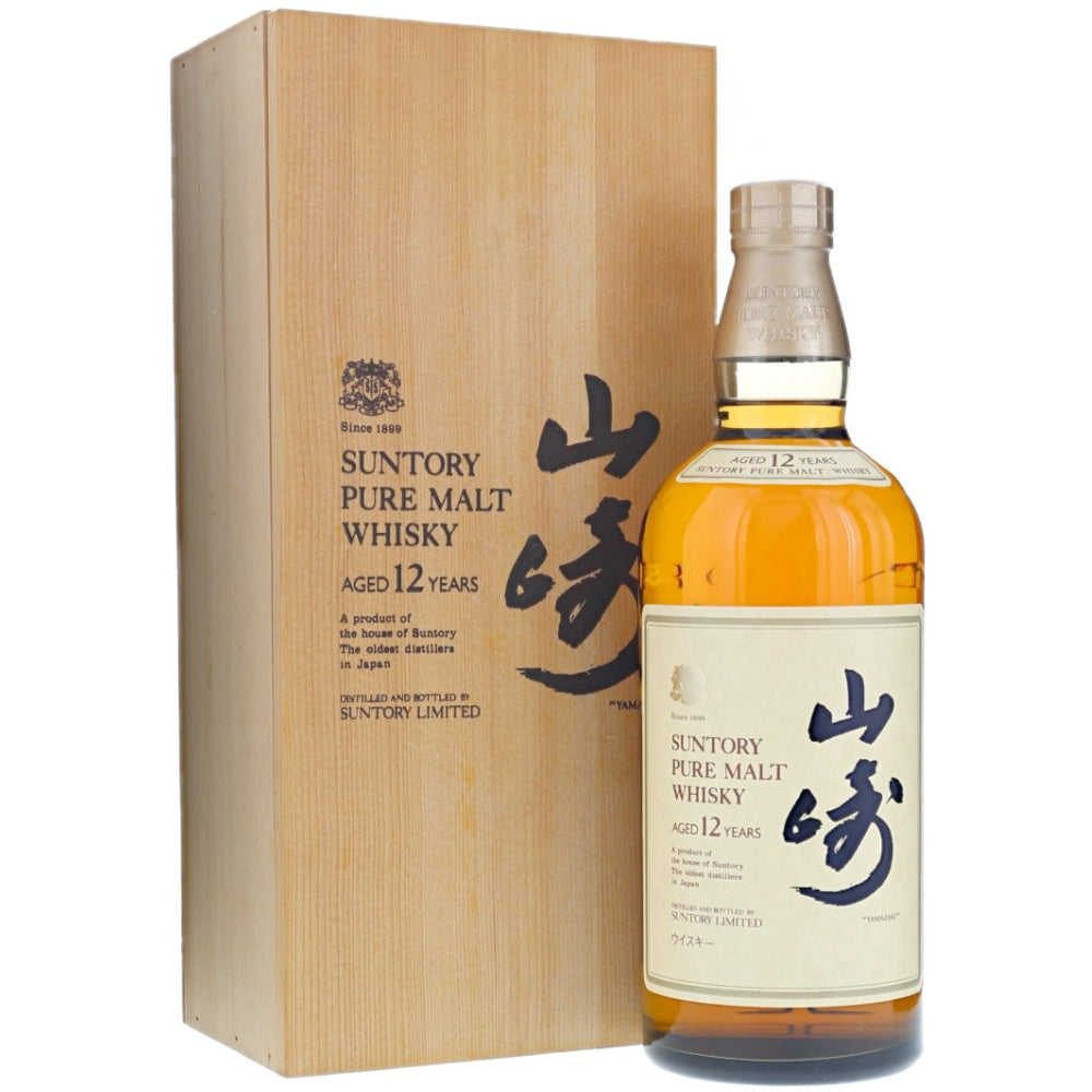 Suntory Yamazaki 12 Year Old with Wooden Box Japanese Whisky Suntory 