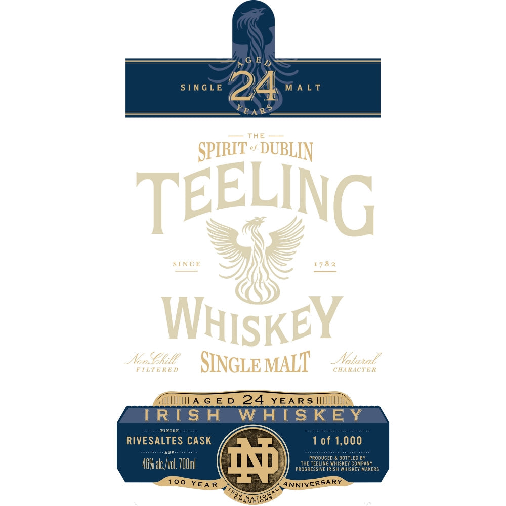 Teeling 24 Year Old Rivesaltes Cask Finish Single Malt Irish Whiskey Teeling Whiskey 