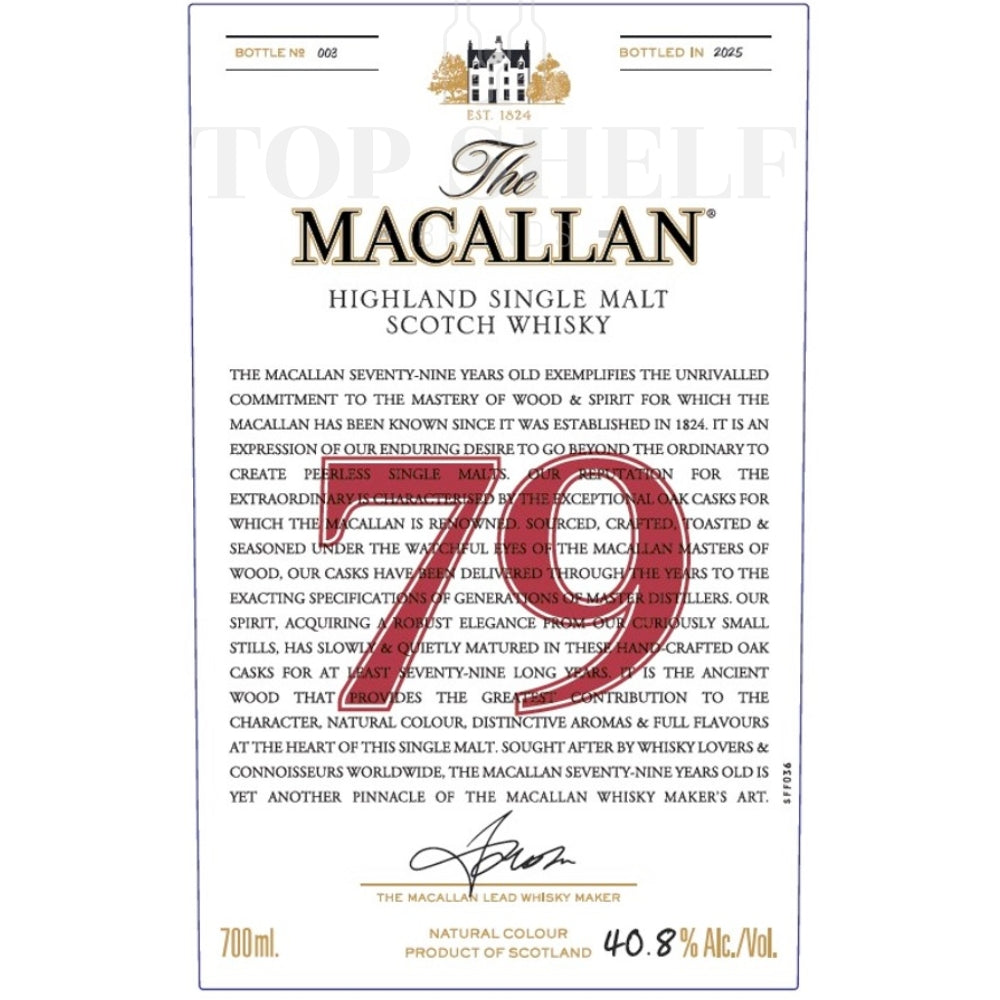 The Macallan 79 Year Old Scotch Scotch The Macallan 