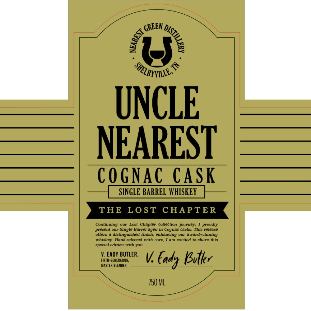 Uncle Nearest Cognac Cask Single Barrel The Lost Chapter American Whiskey Uncle Nearest 