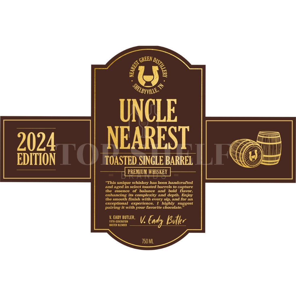 Uncle Nearest Toasted Single Barrel 2024 Edition Tennessee Whiskey Uncle Nearest 