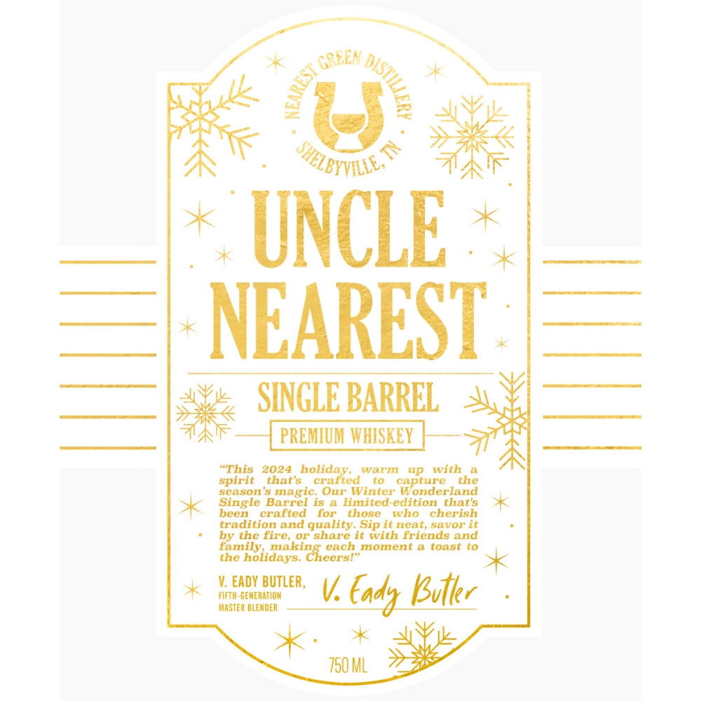 Uncle Nearest Winter Wonderland Single Barrel Whiskey Tennessee Whiskey Uncle Nearest 