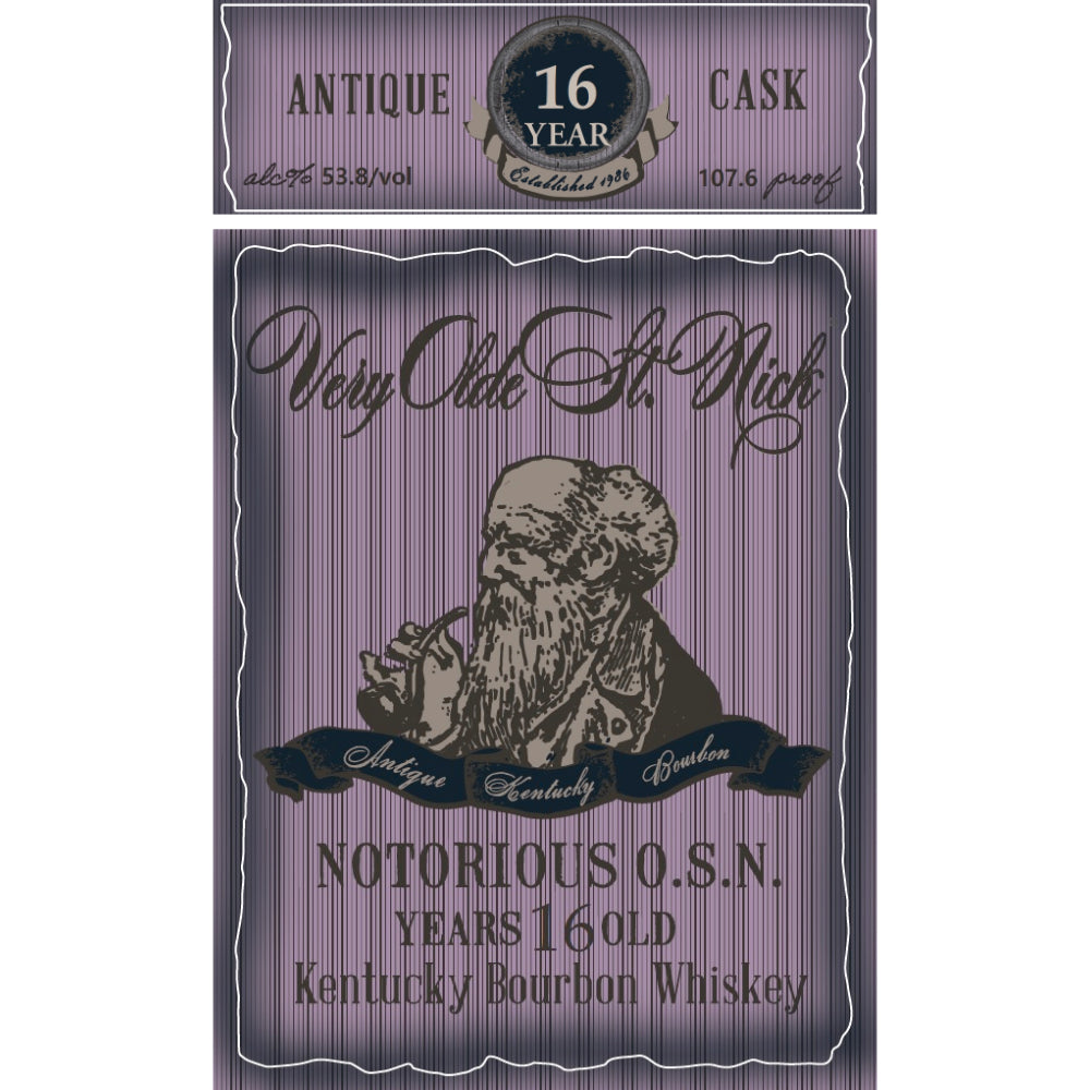 Very Olde St. Nick Notorious O.S.N. 16 Year Old Kentucky Bourbon Bourbon Very Olde St. Nick 