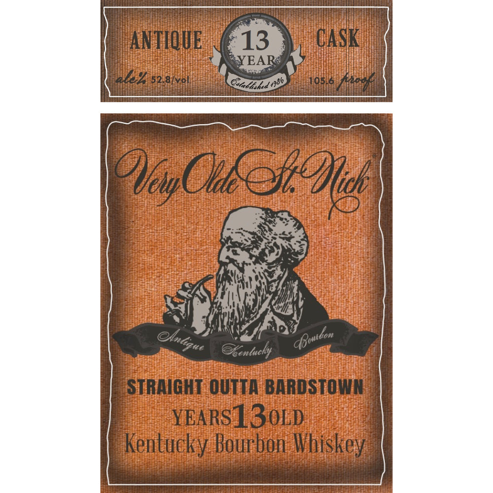 Very Olde St. Nick Straight Outta Bardstown 13 Year Old Bourbon Very Olde St. Nick 