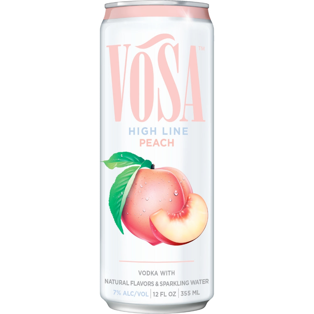 Vosa Peach High Line By Kate Upton Canned Cocktails Vosa Spirits 