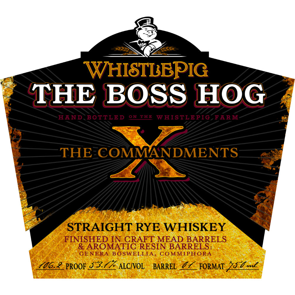 WhistlePig The Boss Hog The 10 Commandments Straight Rye Rye Whiskey WhistlePig 
