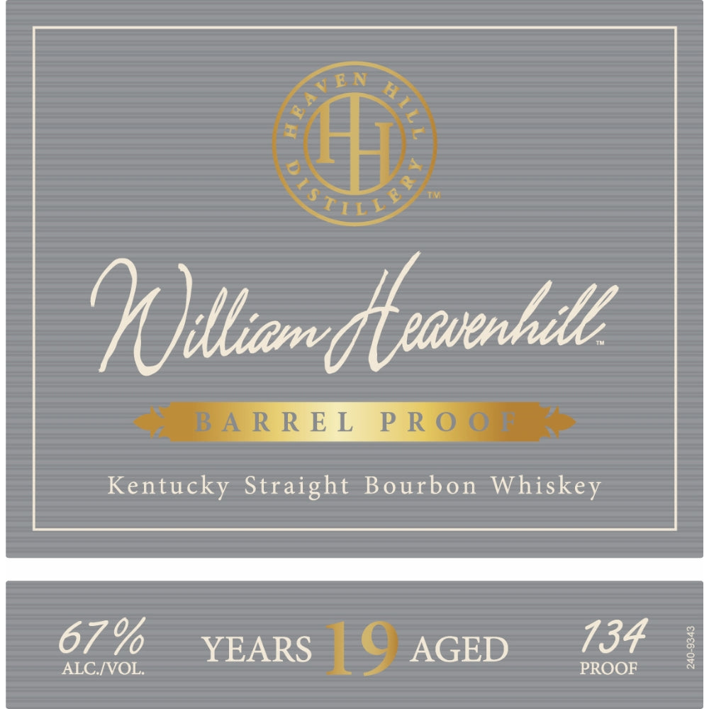 William Heavenhill 19 Year Old Barrel Proof Bourbon Bourbon Heaven Hill Distillery 