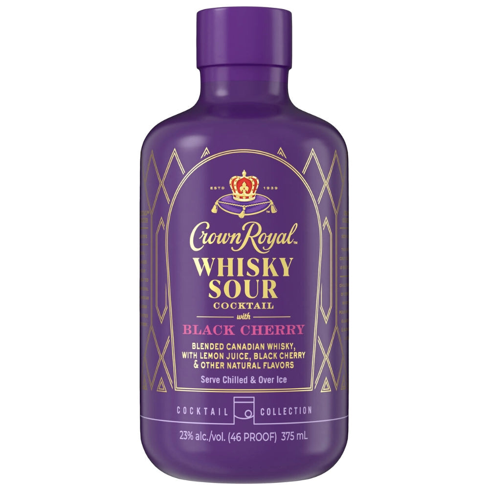 Crown Royal Black Cherry Whisky Sour Bottled Cocktail 750ML