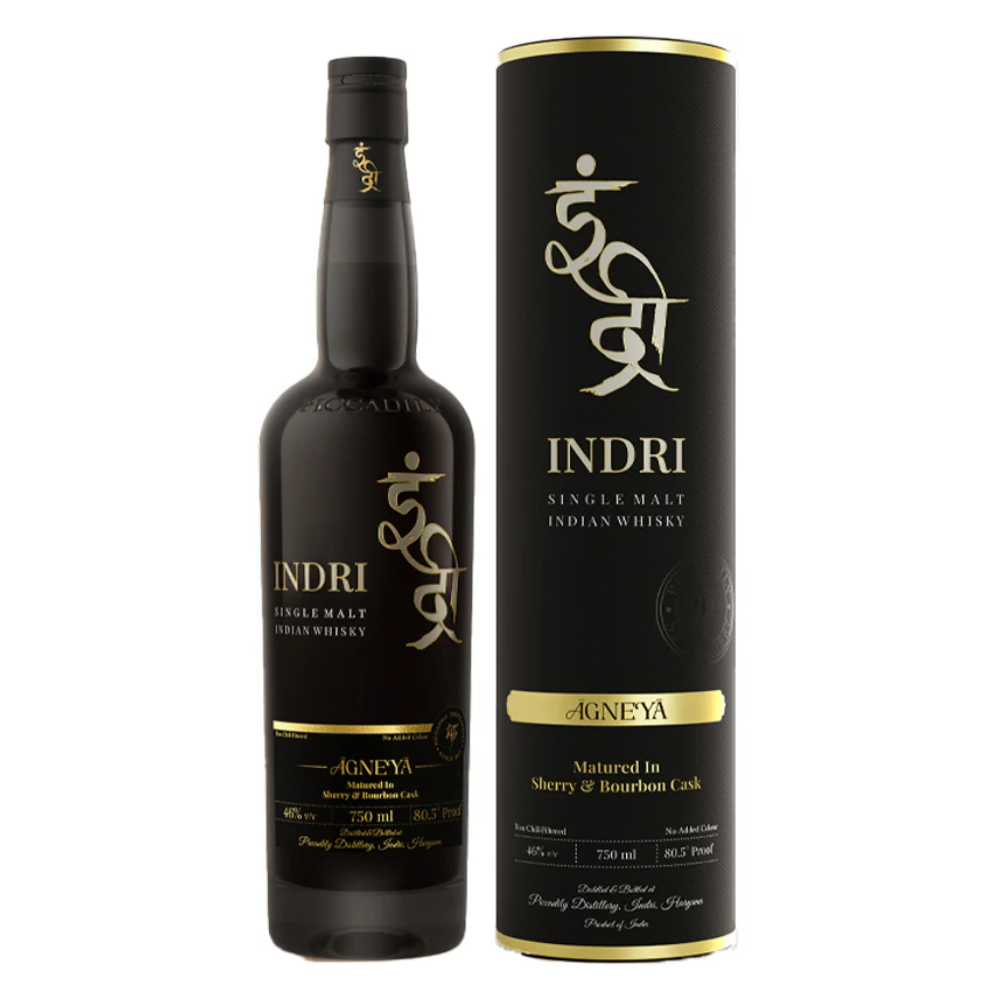 Indri Agneya Single Malt Indian Whisky Whiskey Indri 