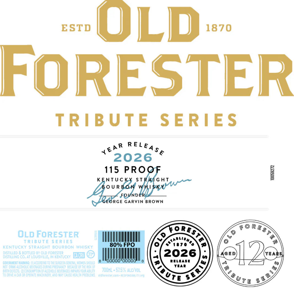 Old Forester Tribute Series 2026 12 Year Kentucky Straight Bourbon