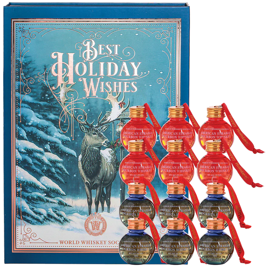 World Whiskey Society Holiday Ornaments Collection Gift Set 50ml X 12PK American Whiskey World Whiskey Society 