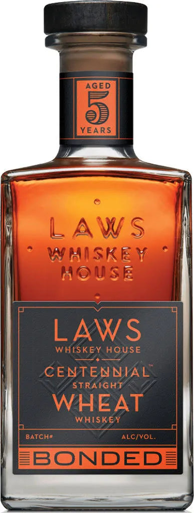 Laws Centennial Straight Wheat Whiskey Bottled in Bond