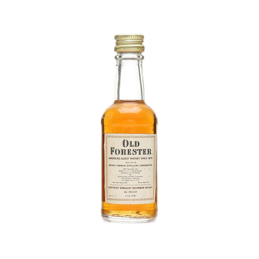1980s Old Forester Kentucky Straight Bourbon Whiskey 50ML Kentucky Straight Bourbon Whiskey Old Forester 
