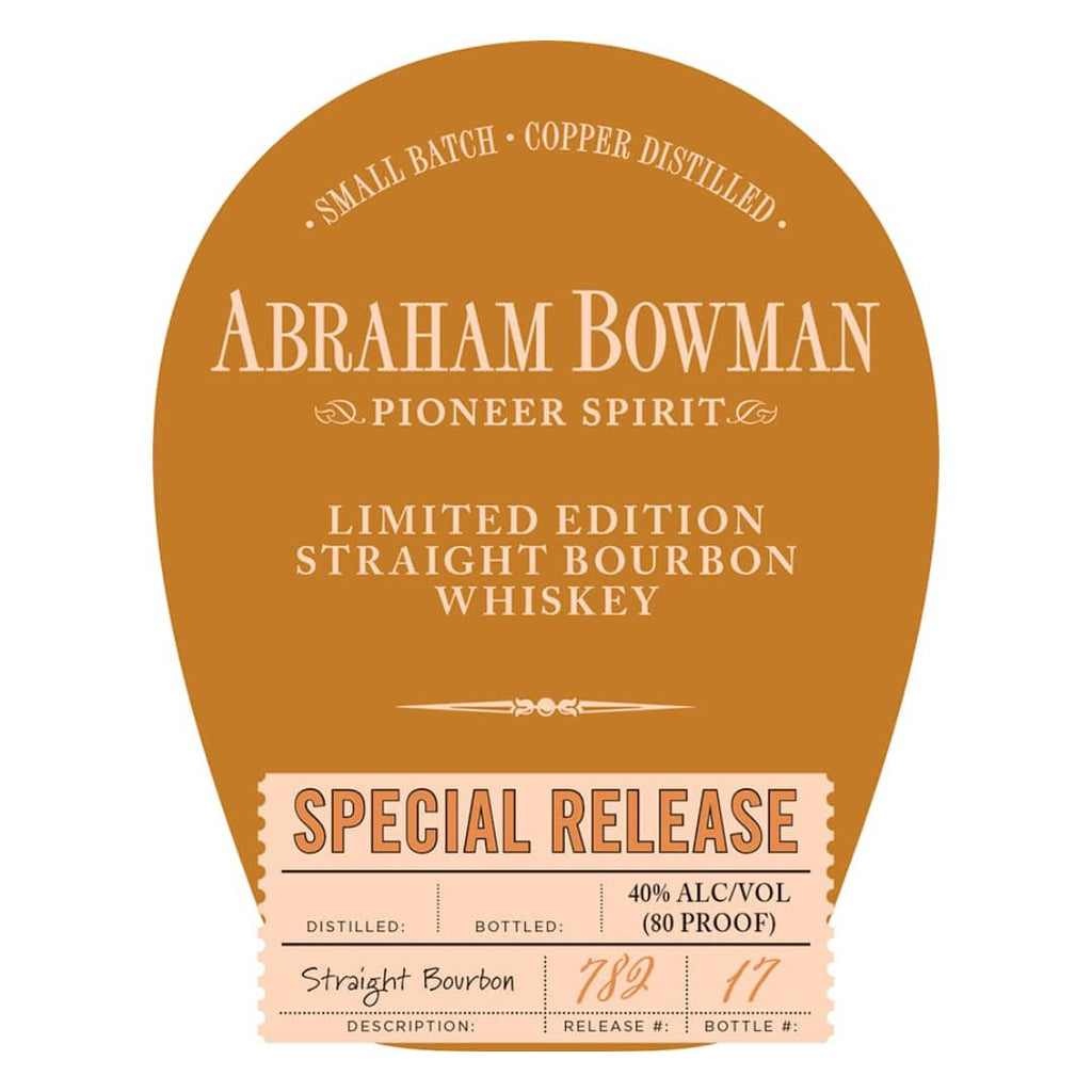 Abraham Bowman Limited Edition Straight Bourbon Whiskey Straight Bourbon Whiskey Abraham Bowman 