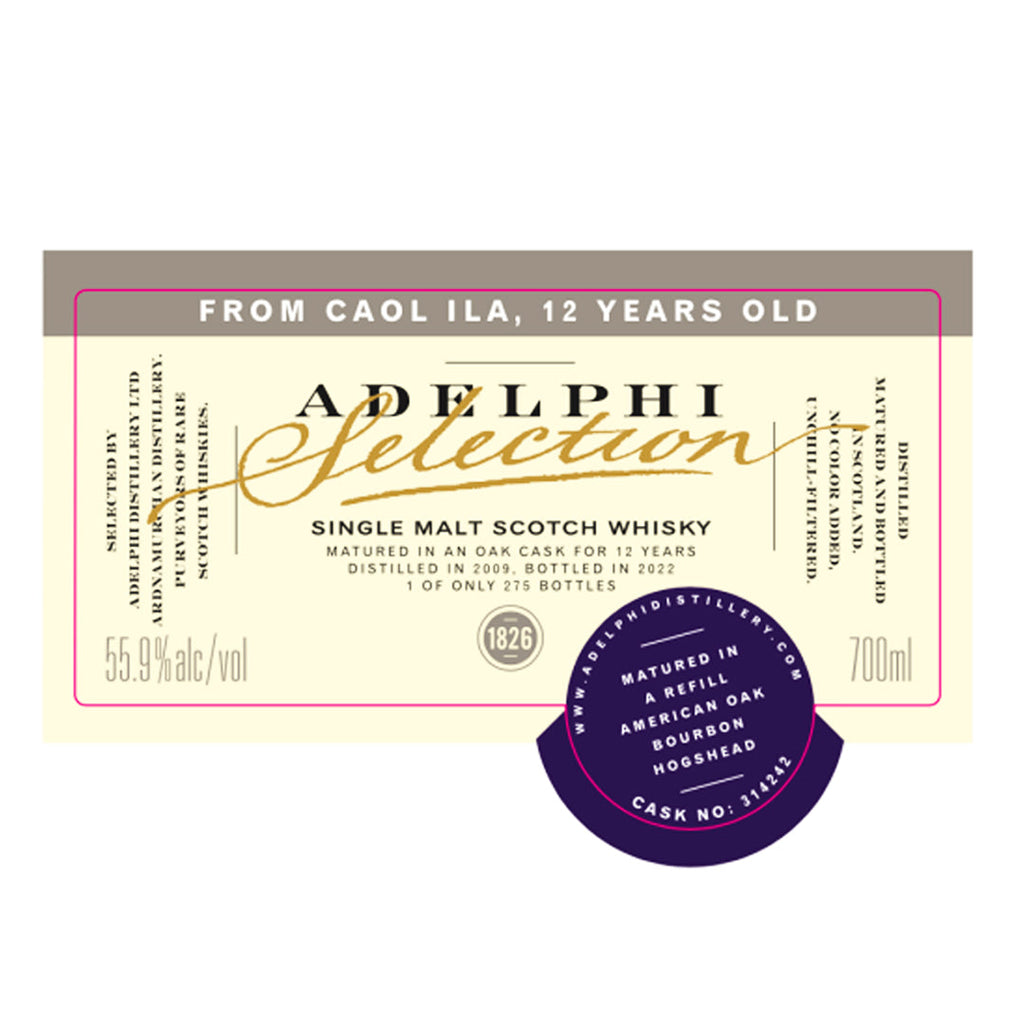 Adelphi Selections Caol Ila 2009 12 Year Old Rare Scotch Whiskey Scotch Whisky Adelphi Selections 