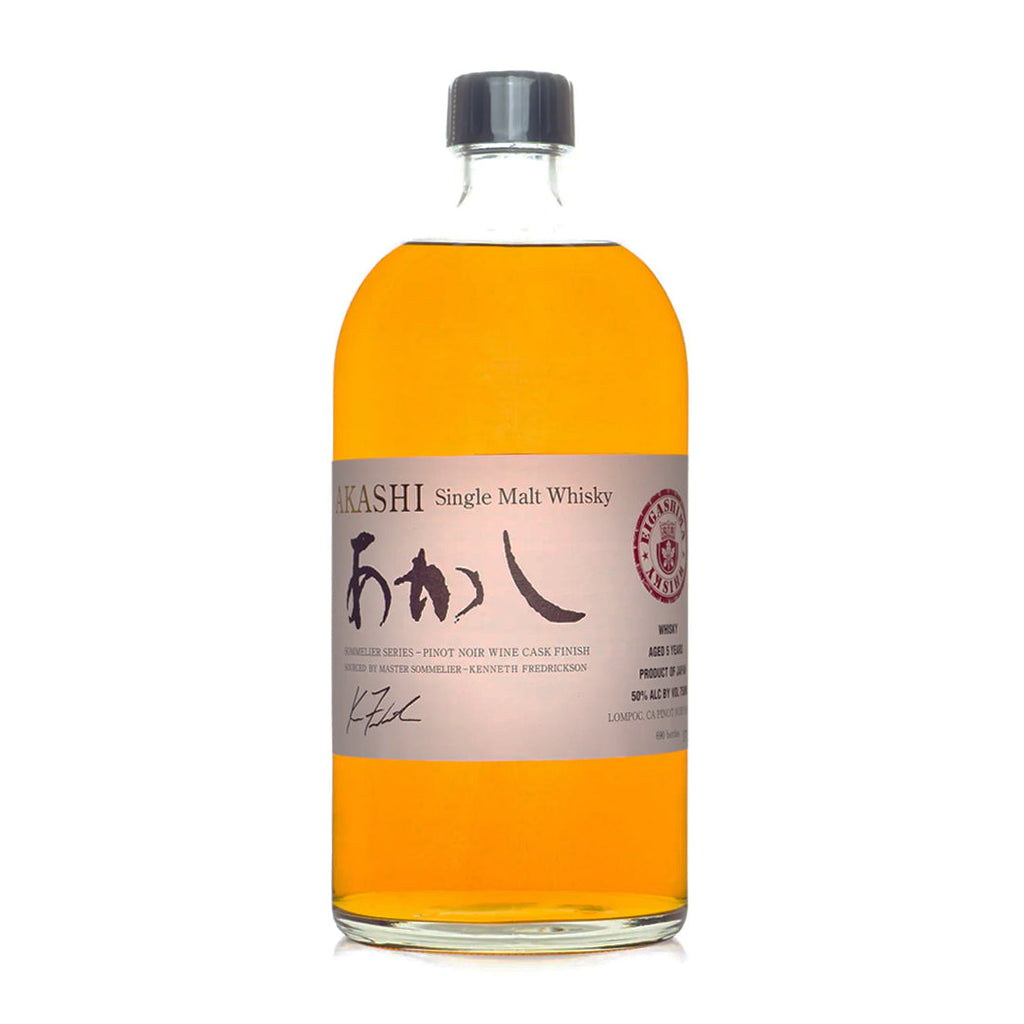 Akashi Single Malt Sommelier Series Pinot Noir Wine Cask Finish Japanese Whisky Akashi 