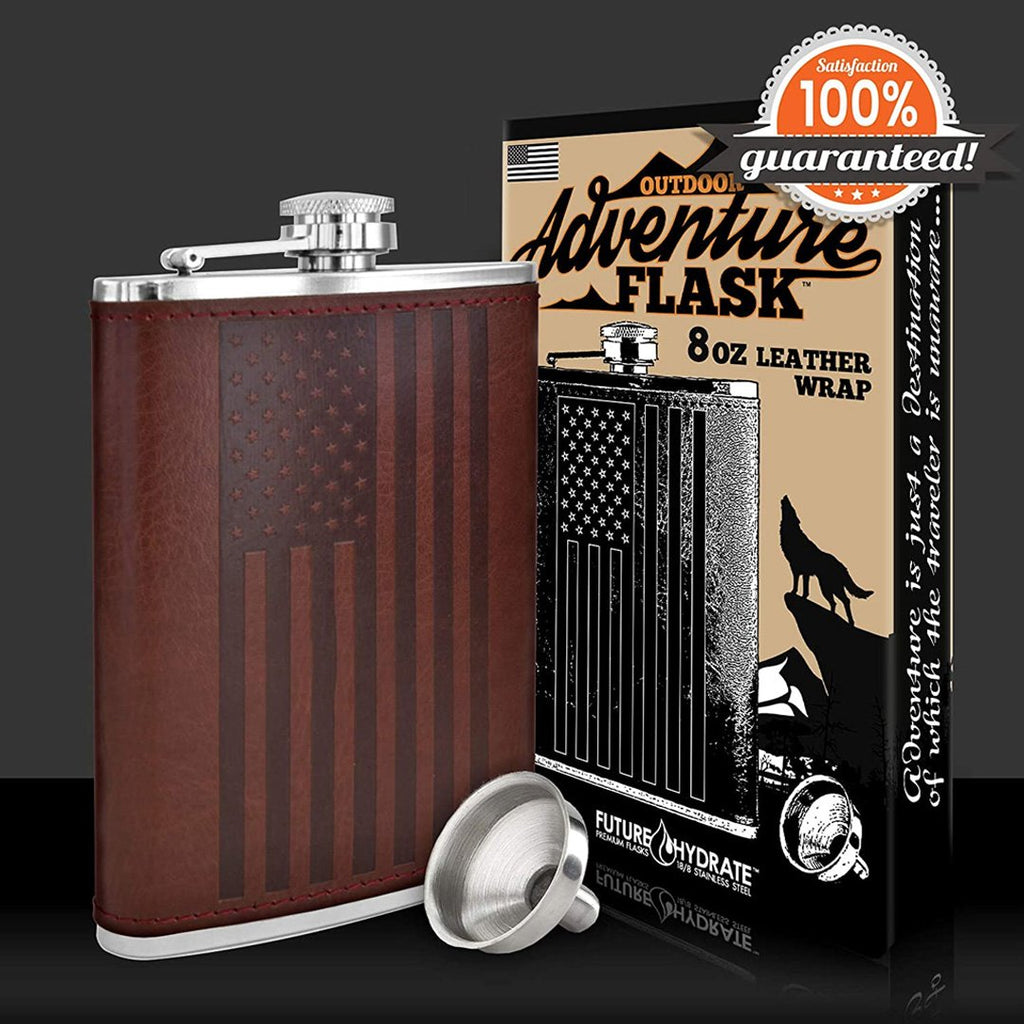 American Flag Flask - 8 Oz Accessories Sip Whiskey 