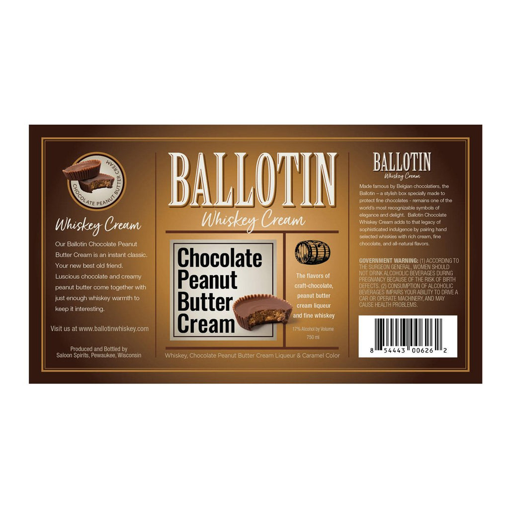 Ballotin Chocolate Peanut Butter Cream Flavoured Whiskey Ballotin Whiskey 