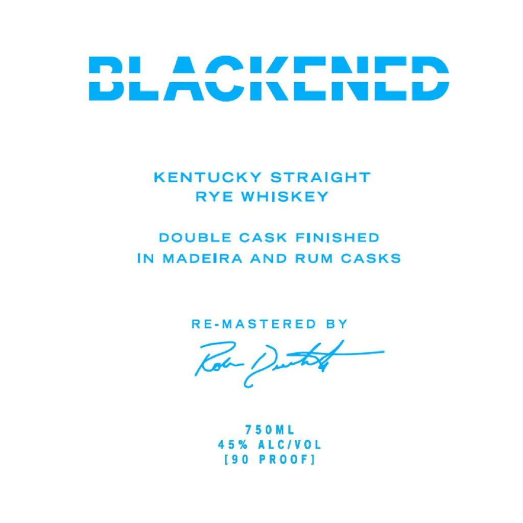 Blackened Kentucky Straight Rye Whiskey Kentucky Straight Rye Whiskey Blackened American Whiskey 