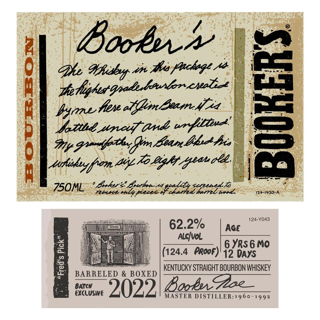 Booker’s “Fred’s Pick” Barreled & Boxed 2022 Kentucky Straight Bourbon Whiskey Booker's Bourbon 