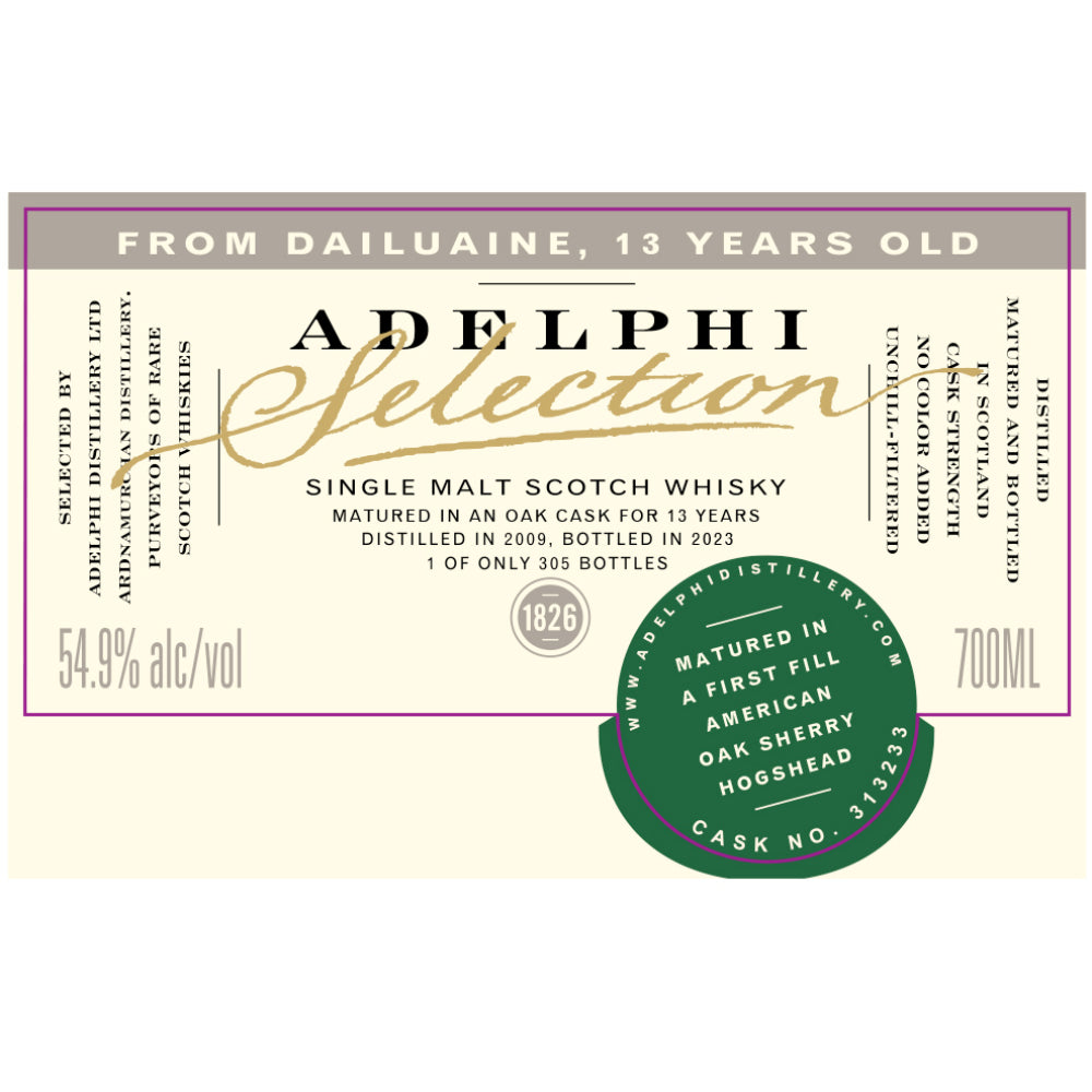 Adelphi Selection Dailuaine 13 Year Old 2009