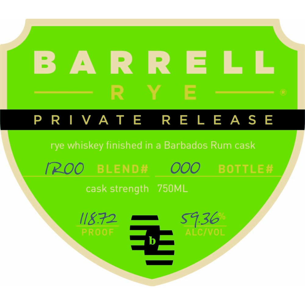 Barrell Rye Private Release Finished in a Barbados Rum Cask