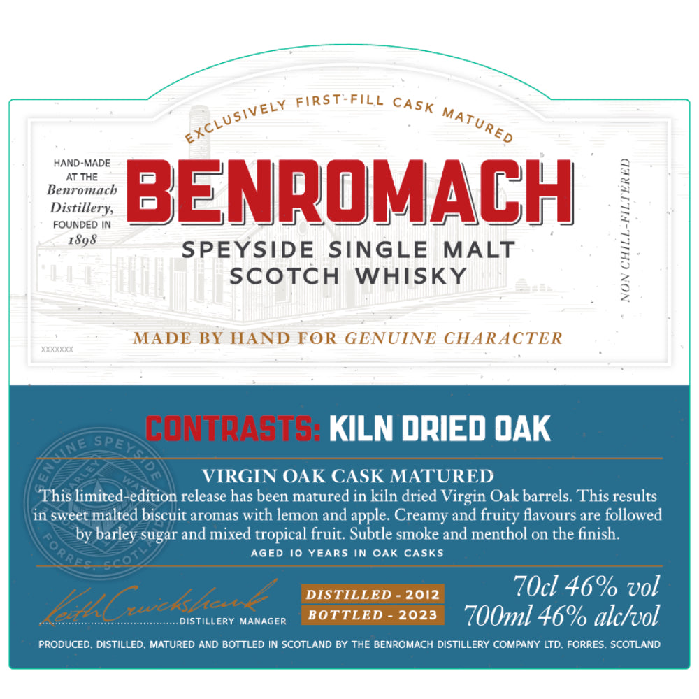 Benromach Contrasts: Kiln Dried Oak 2023 Release Scotch Benromach 