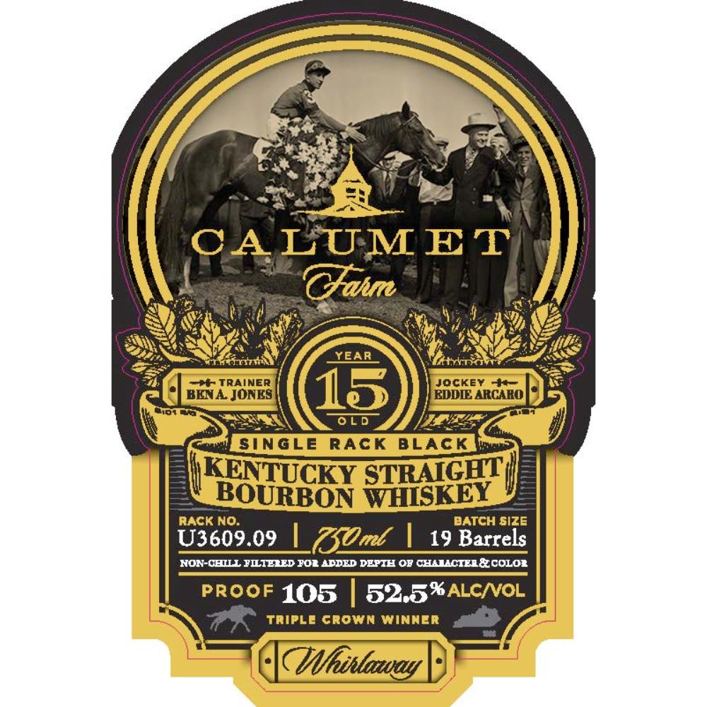 Calumet Farm 15 Year Single Rack Black Bourbon Bourbon Calumet Farm 