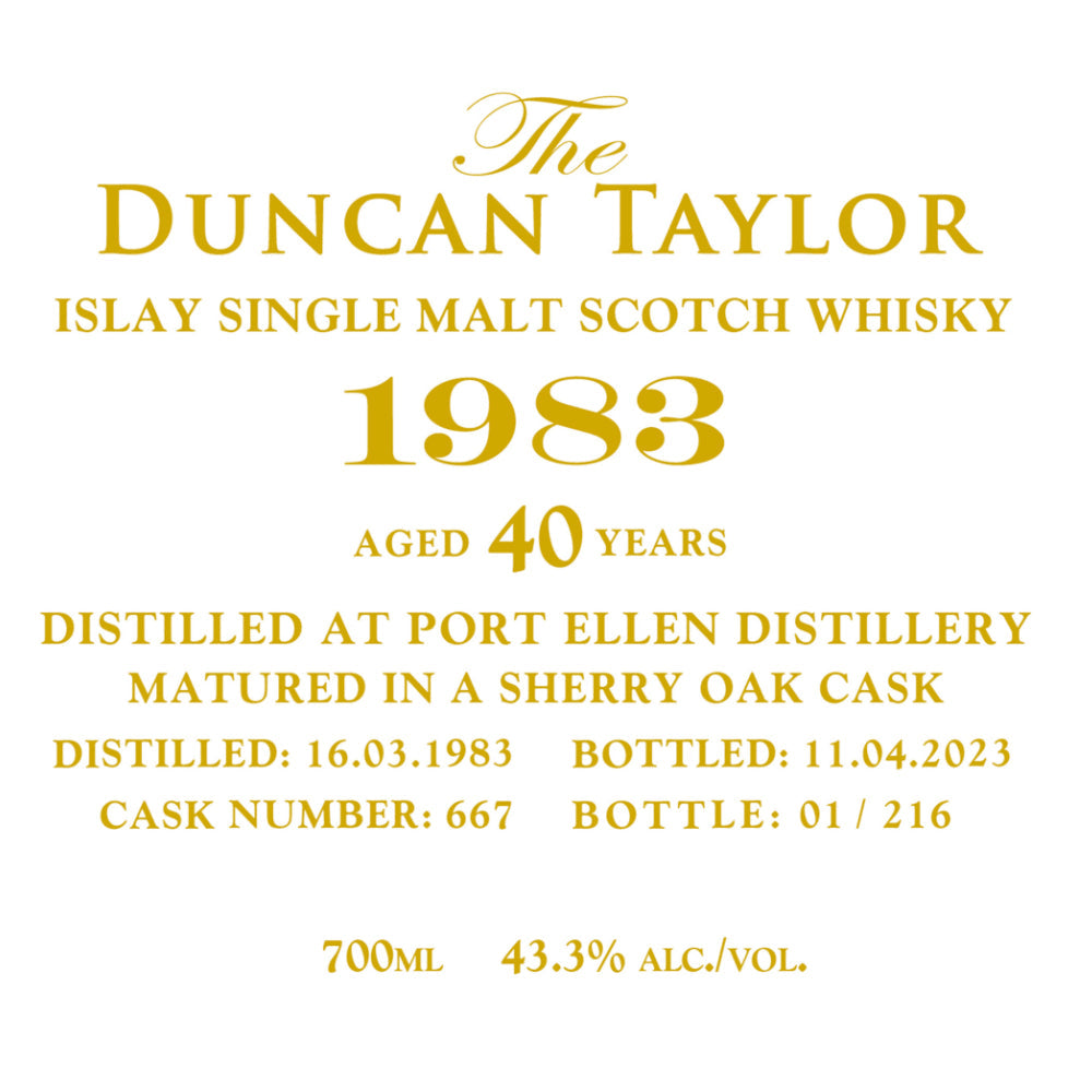 Duncan Taylor 1983 Port Ellen 40 Year Old