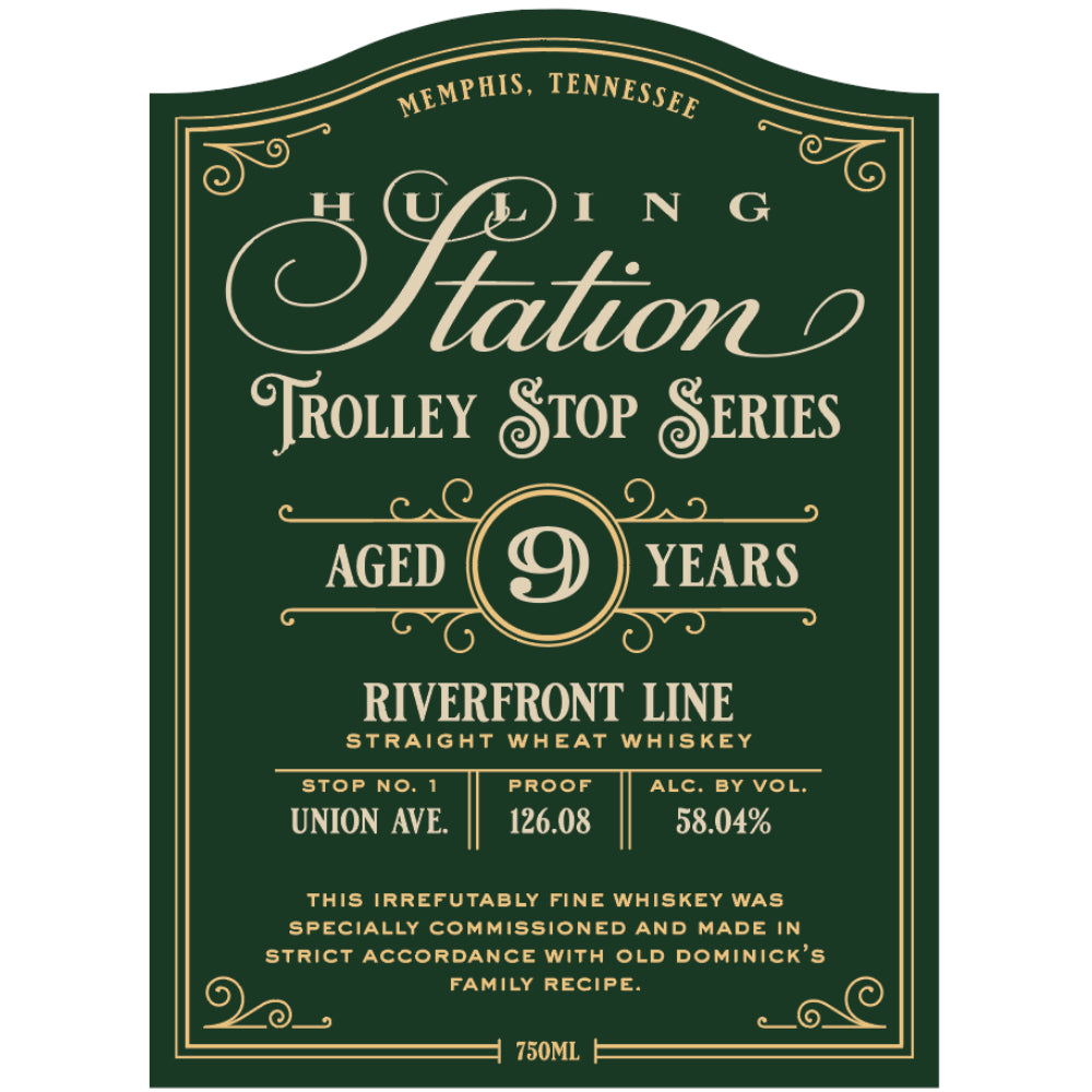 Huling Station Trolley Stop Series 9 Year Old Riverfront Line Straight Wheat Whiskey