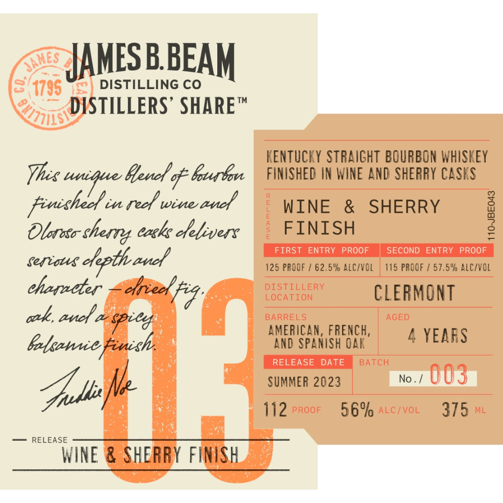 James B. Beam Distillers’ Share 03 Wine & Sherry Finish Straight Bourbon