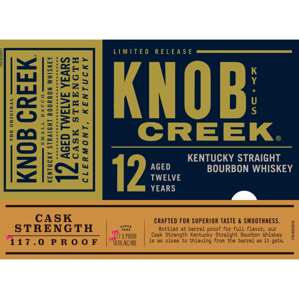 Knob Creek 12 Year Old Cask Strength Bourbon Knob Creek 