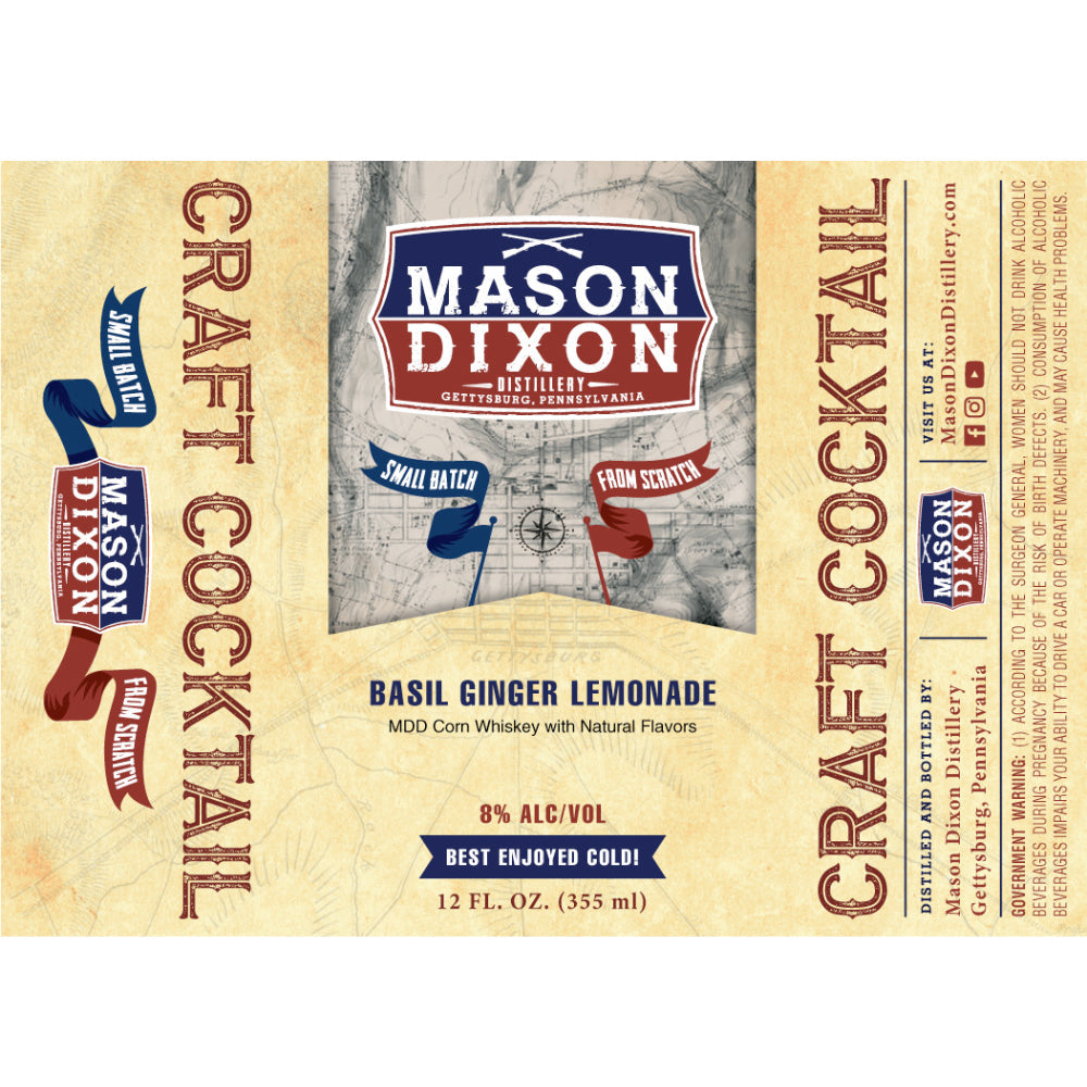 Mason Dixon Basil Ginger Lemonade Craft Cocktail