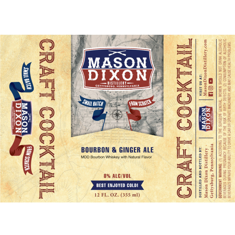 Mason Dixon Bourbon & Ginger Ale Craft Cocktail