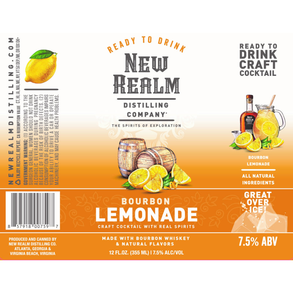 New Realm Bourbon Lemonade Craft Cocktail