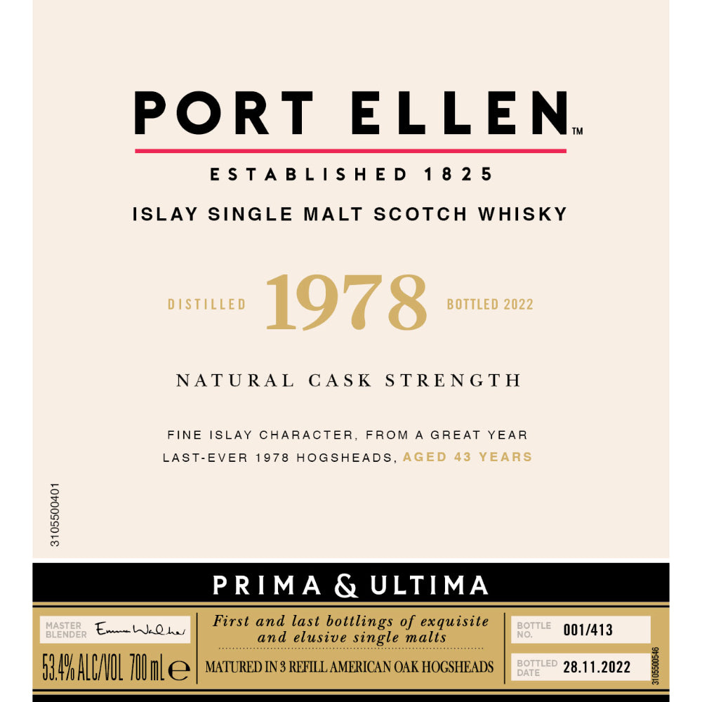 Port Ellen 1978 Prima & Ultima Single Malt Scotch 43 Year Old Scotch Prima & Ultima Collection 