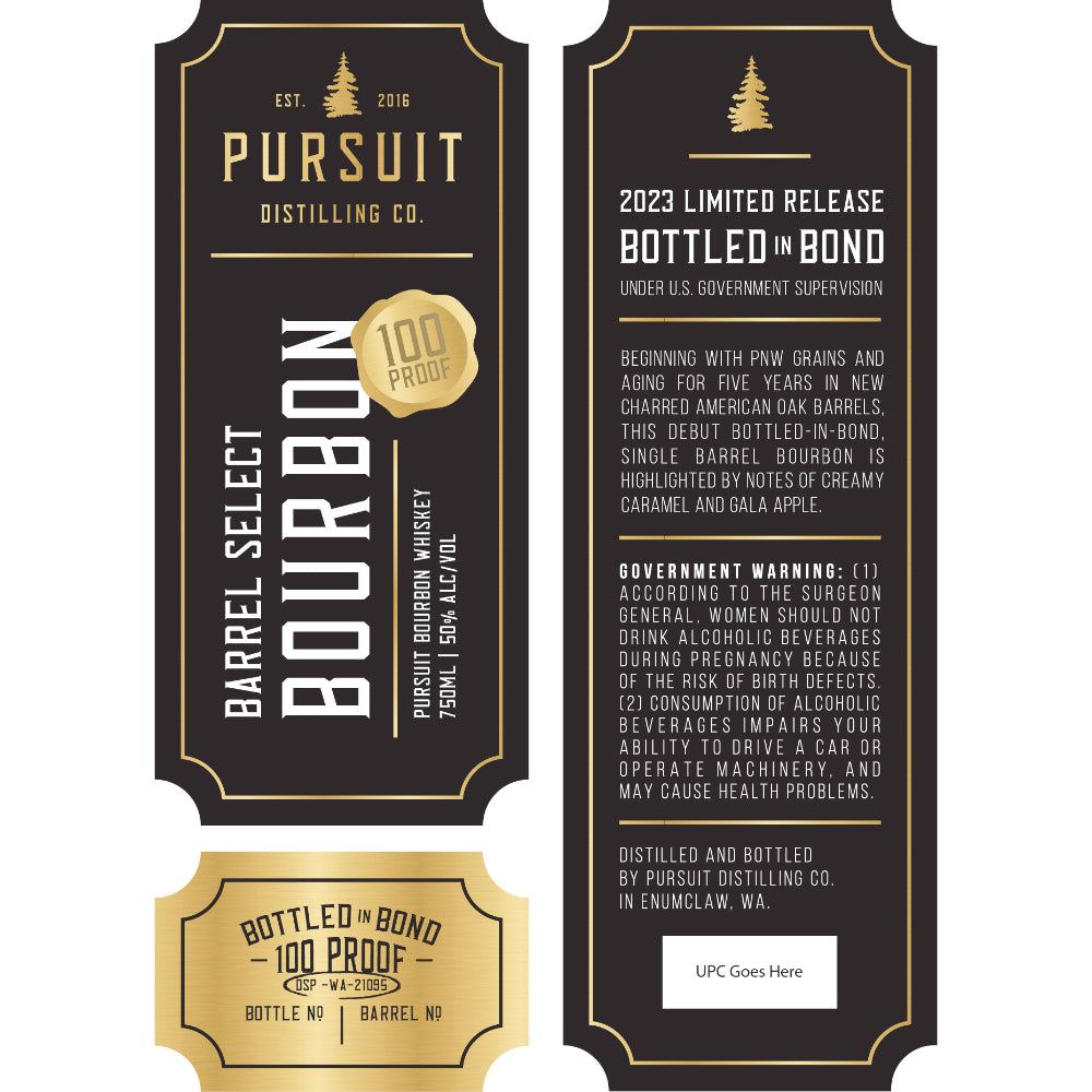 Pursuit Distilling Bottled in Bond Barrel Select Bourbon
