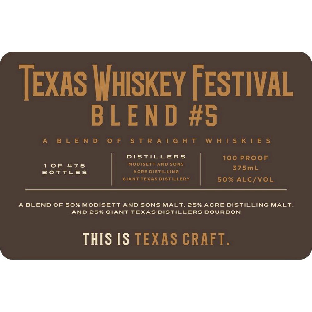 Texas Whiskey Festival Blend #5
