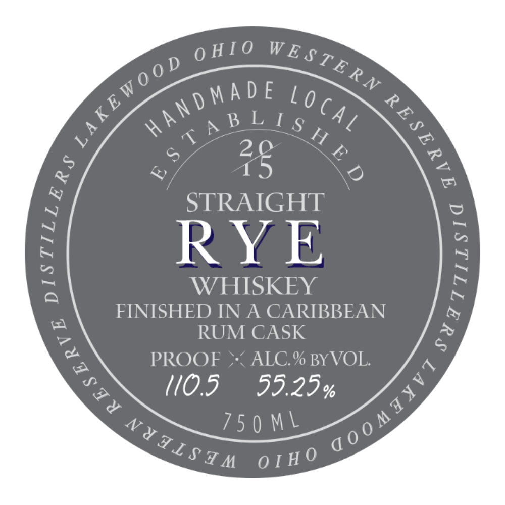 Western Reserve Cask Series Straight Rye Finished in a Caribbean Cask