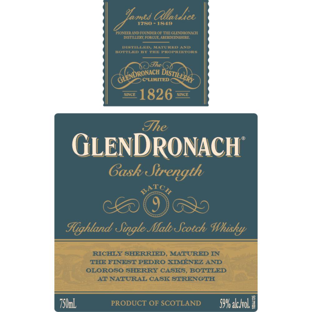 The Glendronach Cask Strength Batch 9 Scotch Glendronach 