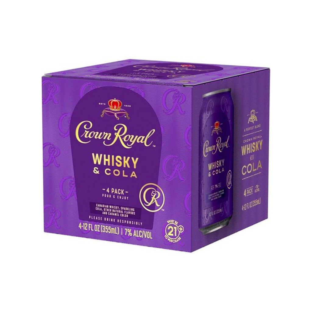Crown Royal Whiskey & Cola 4pk Cans Canned Cocktails Crown Royal 