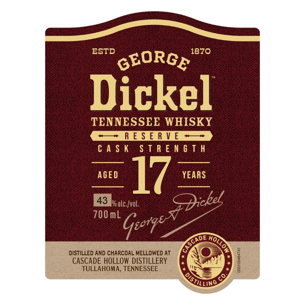 George Dickel 17 Year Old Reserve Tennessee Whiskey George Dickel 