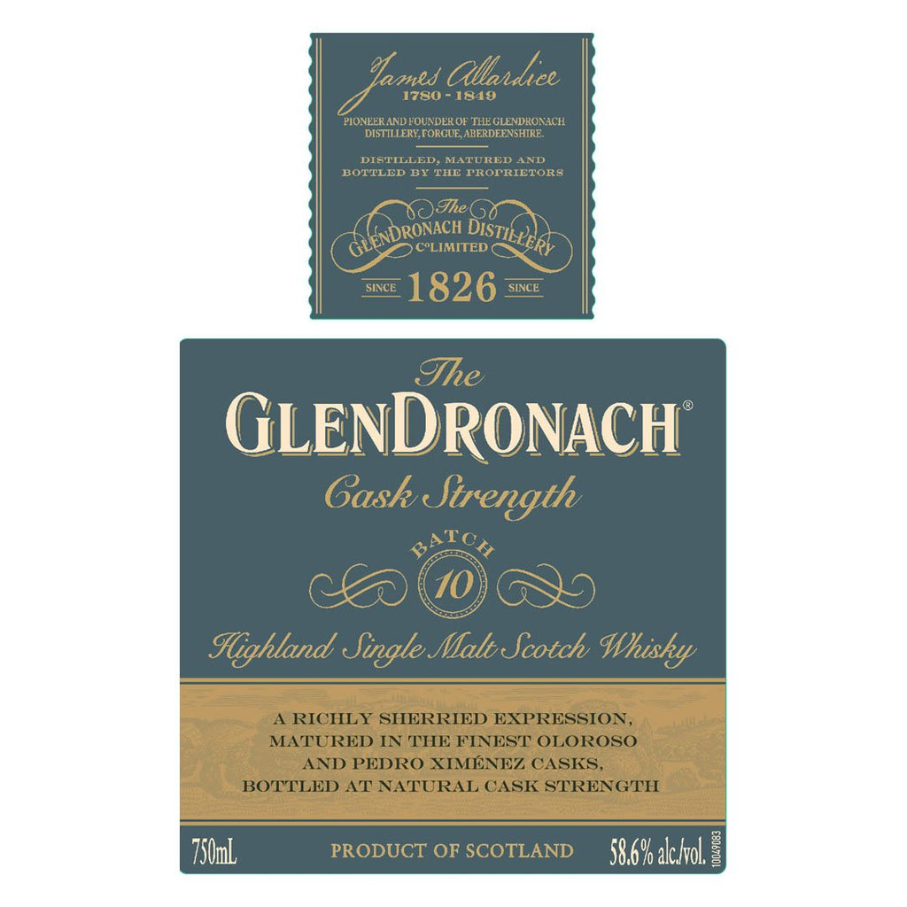 Glendronach Batch 10 Cask Strength Single Malt Scotch Whisky Glendronach 