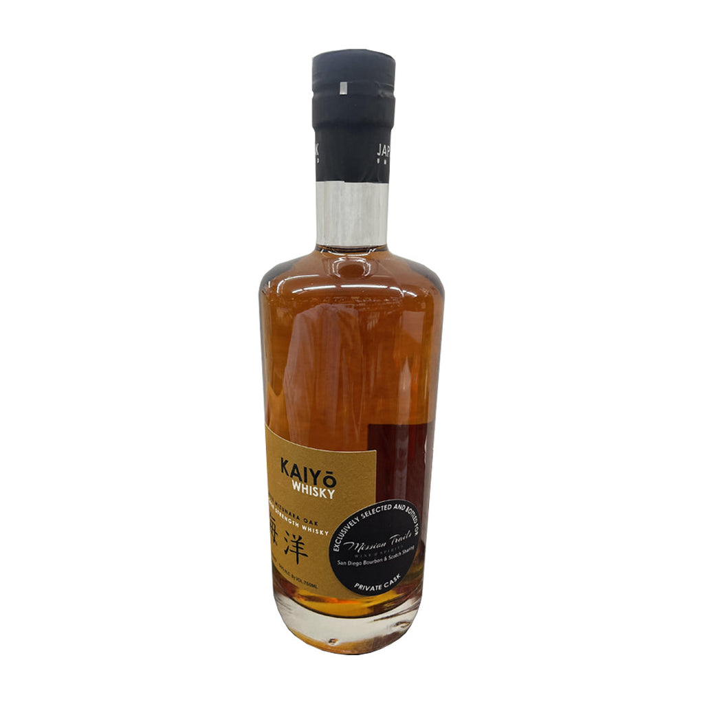 Kaiyo Japanese Mizunara Oak Single Cask Strength Whisky 112 Proof " Kaiyo-Sham-Bo" Selected by Mission Trails Wine & Spirits x San Diego Bourbon & Scotch Sharing Japanese Whisky Kaiyo Whisky 