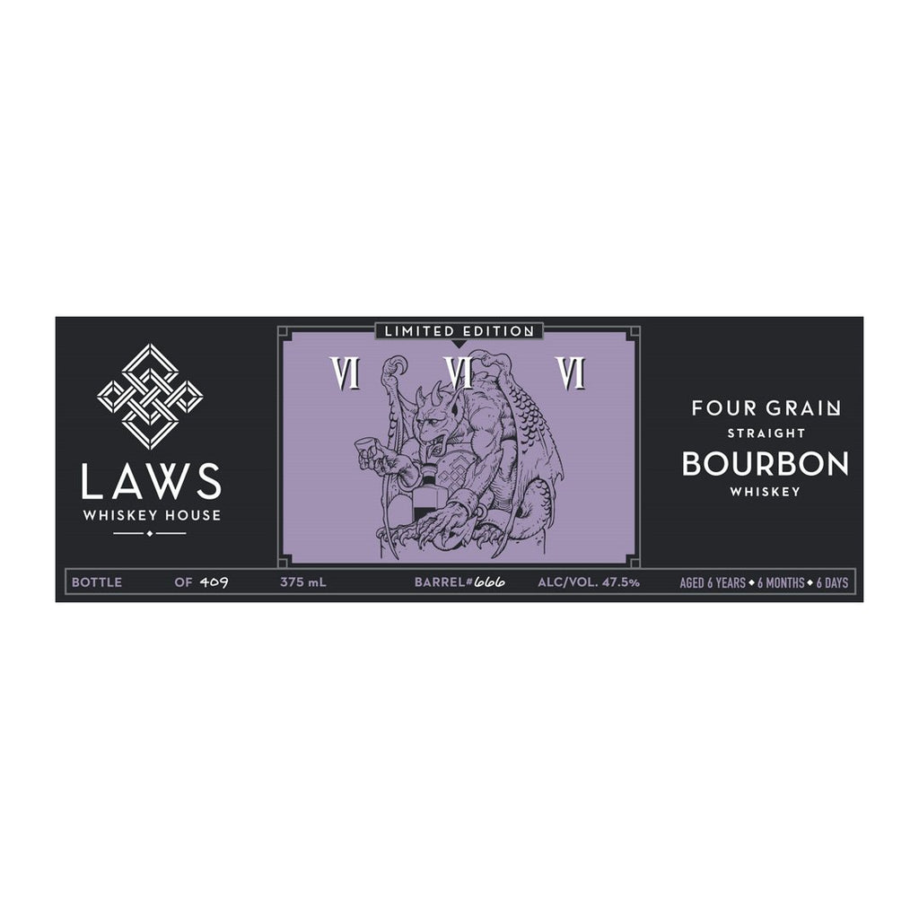 Laws VI VI VI Four Grain Straight Bourbon Whiskey Limited Edition 375ml Straight Bourbon Whiskey Laws Whiskey House 