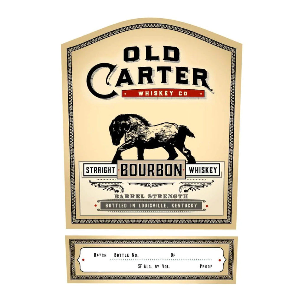 Old Carter Straight Bourbon Whiskey Barrel Strength Small Batch #10 116.8 Proof Straight Bourbon Whiskey Old Carter 