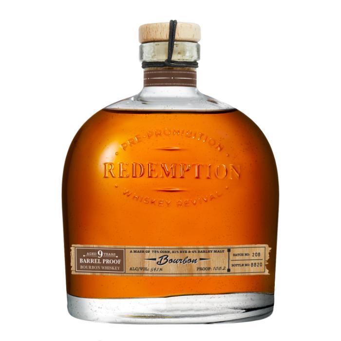 Redemption 9 Year Barrel Proof Bourbon American Whiskey Redemption 
