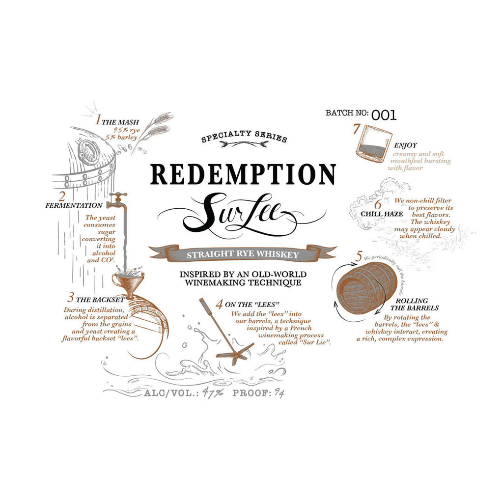 Redemption Sur Lee Rye Whiskey Rye Whiskey Redemption 